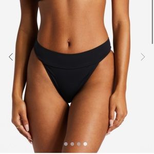 Billabong High Rise High Leg Aruba Black Bikini Bottoms
